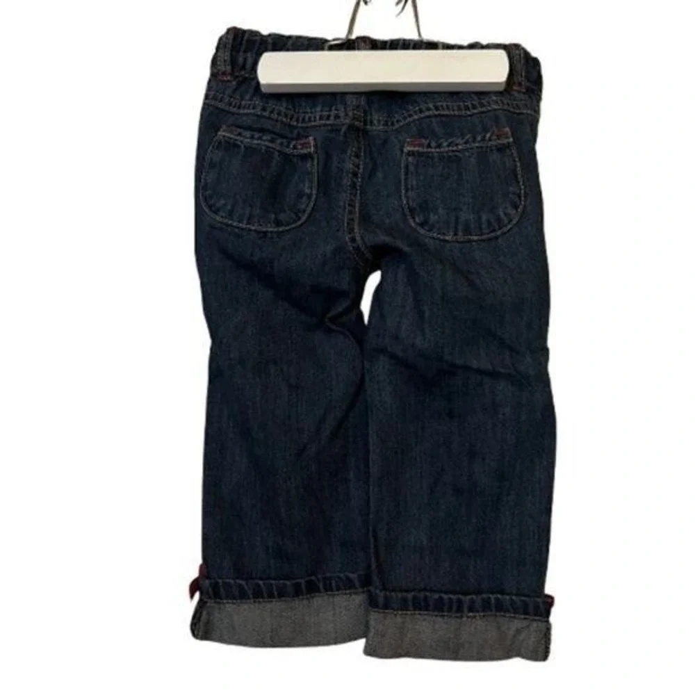 Gymboree Denim Jeans Girls‎ 3T NWT Red Bow Cuffed